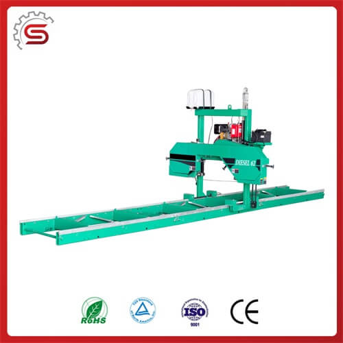 Strong stability MJ620 Portable Horizontal Band Sawmill’s  of Diesel Engine
