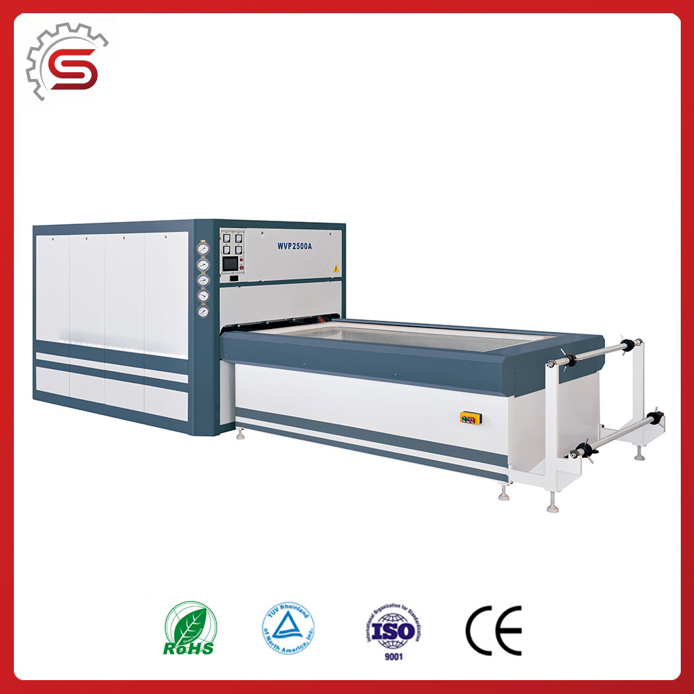 vacuum membrane press STP2500A mdf melamine door skin laminating machine